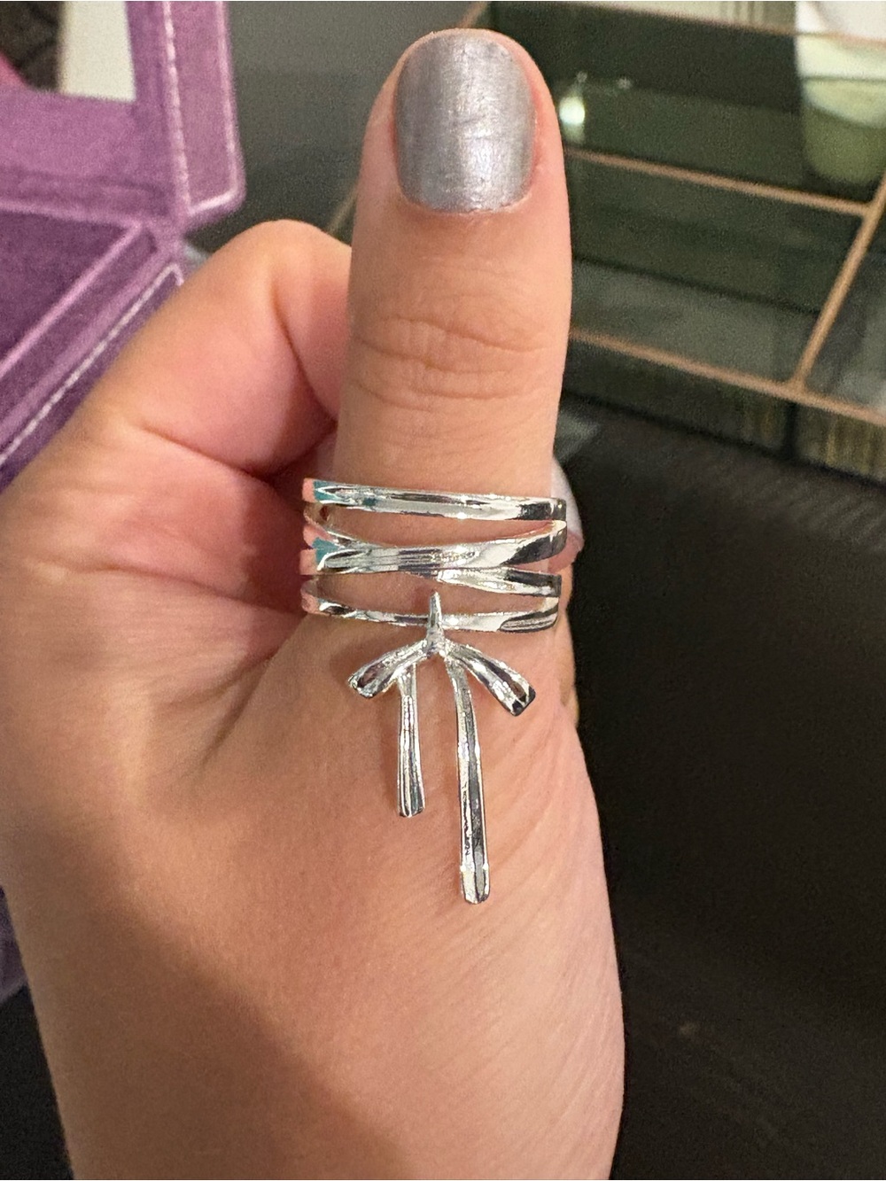 Silver Bow Wrap Ring - Women Jewelry